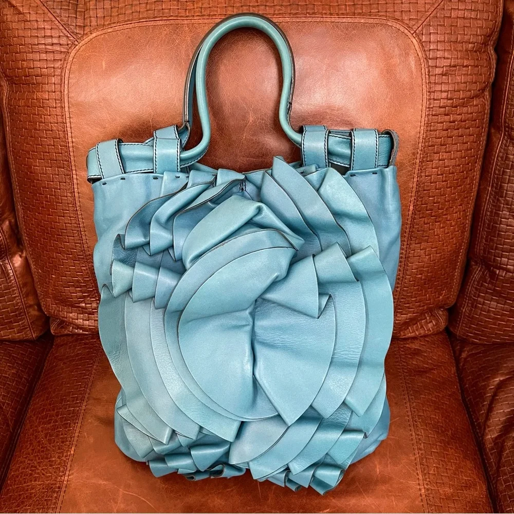 Authentic Rare Valentino Garavani Vertigo Rose Genuine Lambskin Leather Bag